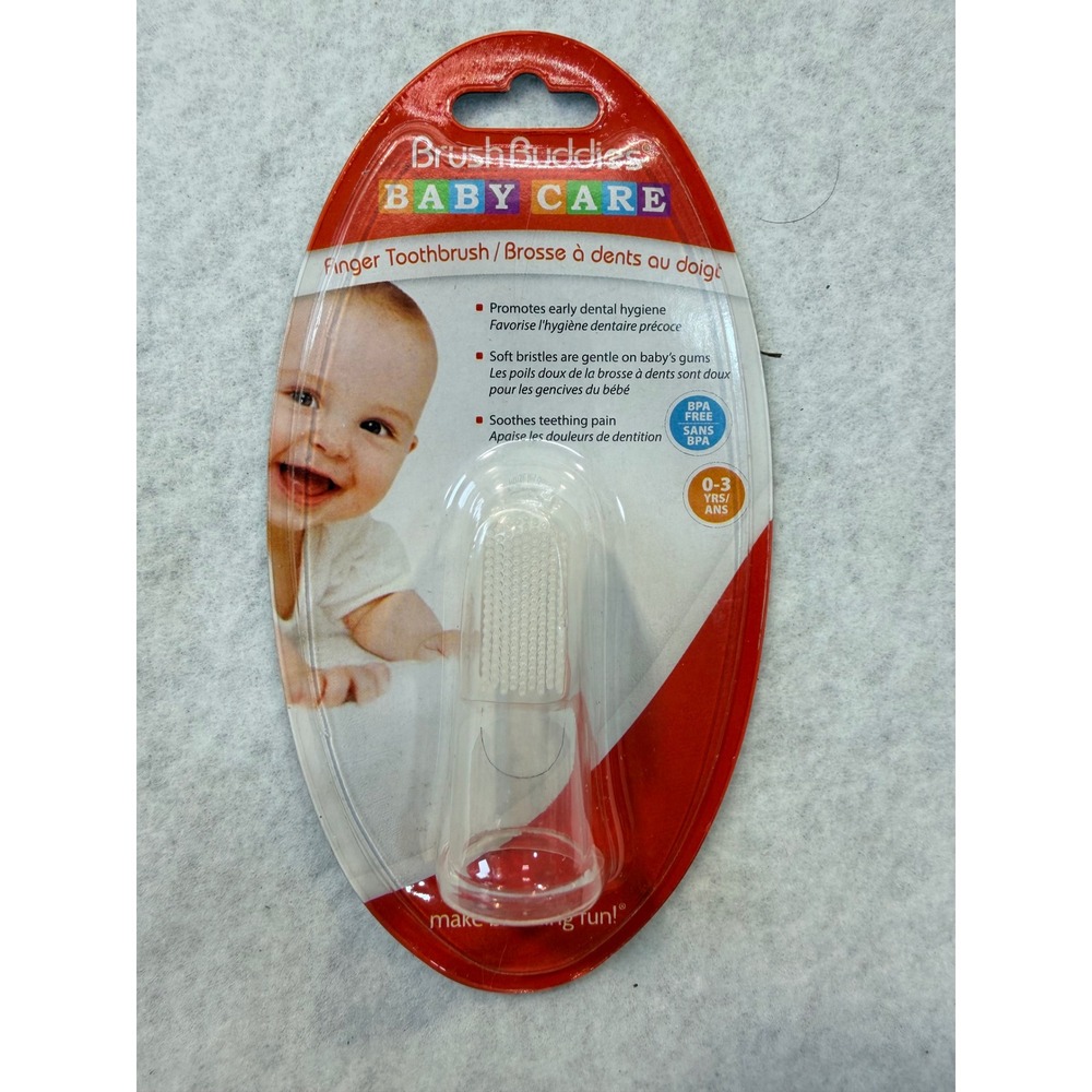 Brush Buddies Baby Care Finger Toothbrush Clear Soft Bristle 0-3 Years 00515-144
